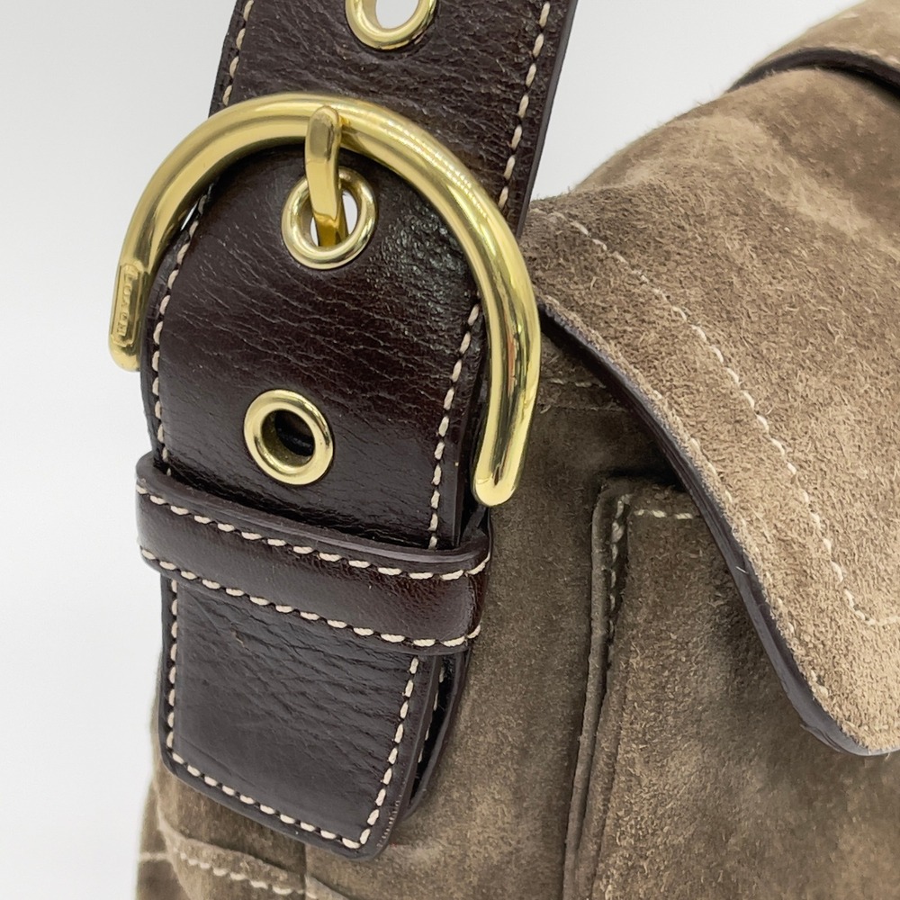 Y2K Coach Soho Suede Shoulder Bag Buckle Brown Quiet Luxury Indie F05S-3659 - Picture 10 of 16